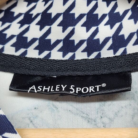 Ashley Steward Sport Jacket Women Size XL Blue Green Floral Full Zip Activewear - Picture 8 of 8